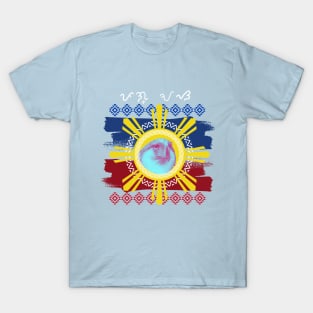 Philippine Eagle Sun with Baybayin Script Pag-asa (Hope) T-Shirt